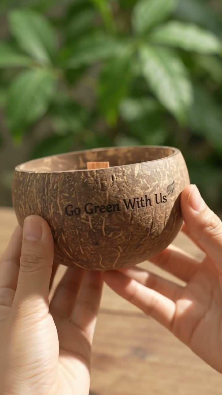 Go Green Coconut Candle UGC video