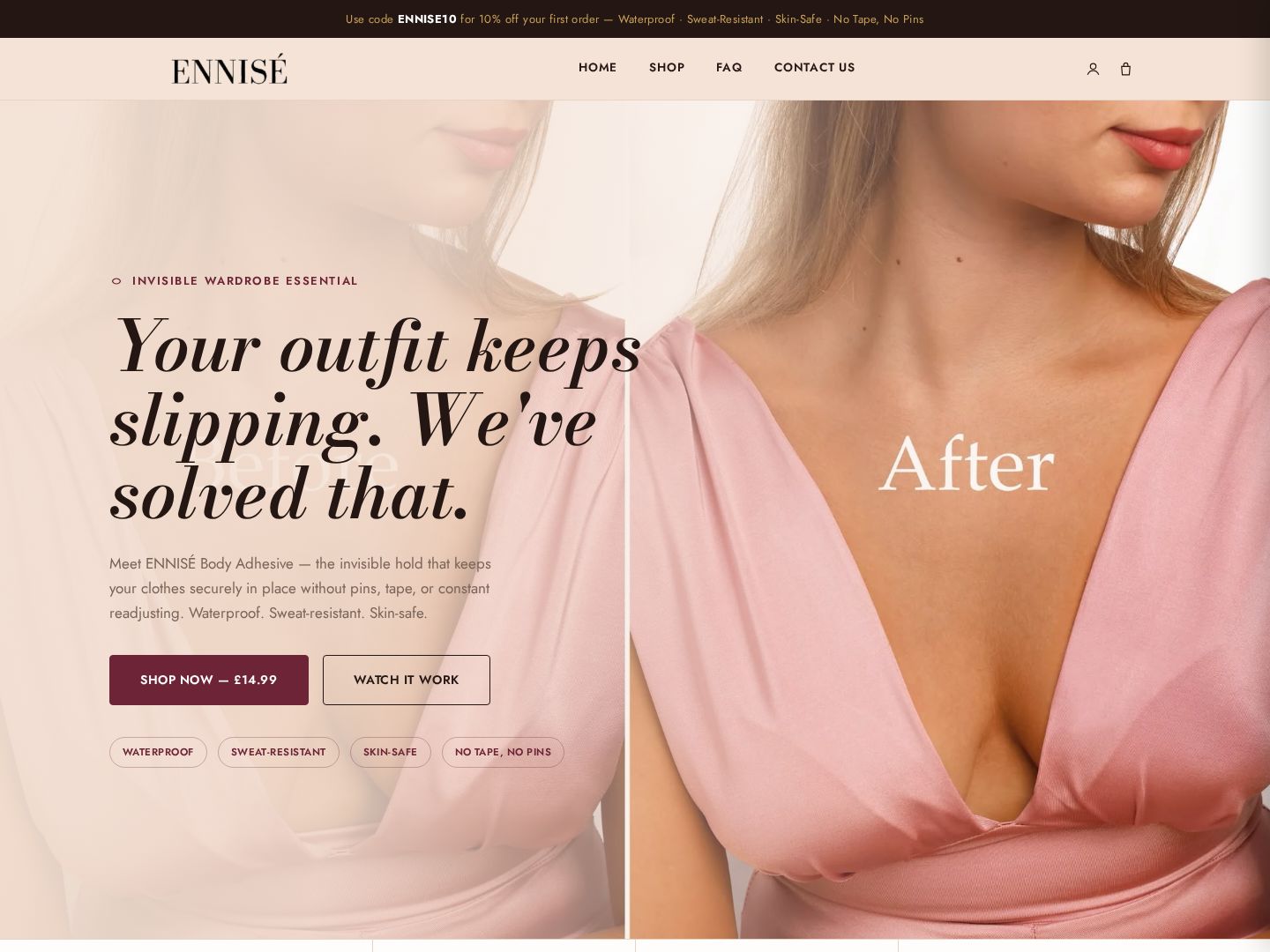 Ennisé storefront design concept